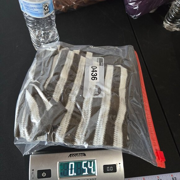 Talbots Womens Striped Sweater LP Petite Large Knit Neutral Top Light Casual - Picture 8 of 8